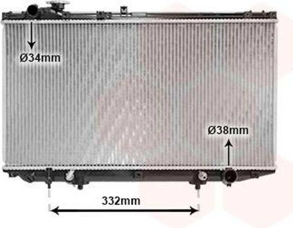 VAN WEZEL 53002313 Kühler Wasserkühler Motorkühler für LEXUS GS (UZS161, JZS160)