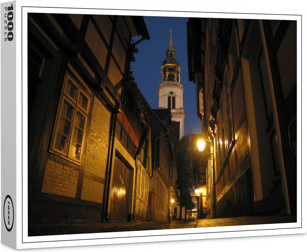 raxxa Premium-Puzzle "Altstadt Celle bei Nacht", 1000 Teile