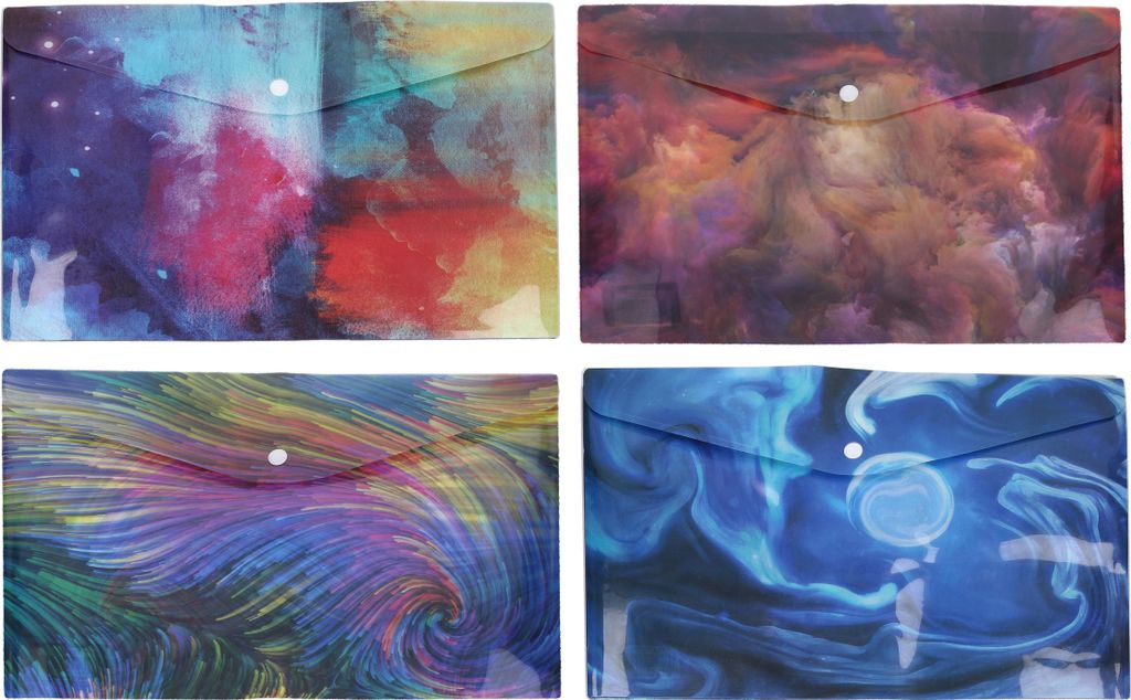 Ordner mit Druckknopf 35 x 25 cm – Farben