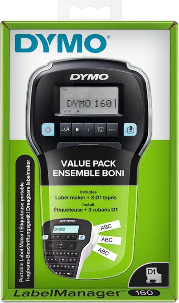 DYMO - Label Drucker Dymo Label Manager 160 Aery 12mm Pak | Blasen Sie ein 1 Stück