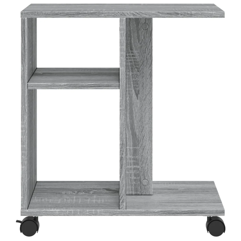 Table pour ordinateur portable à roulettes petit bureau mobile gris
