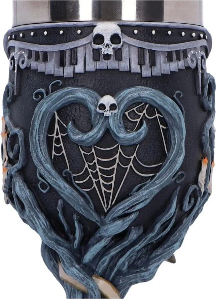 Calice Nemesis Now Corpse Bride Bleu avec Insert en Acier Inoxydable