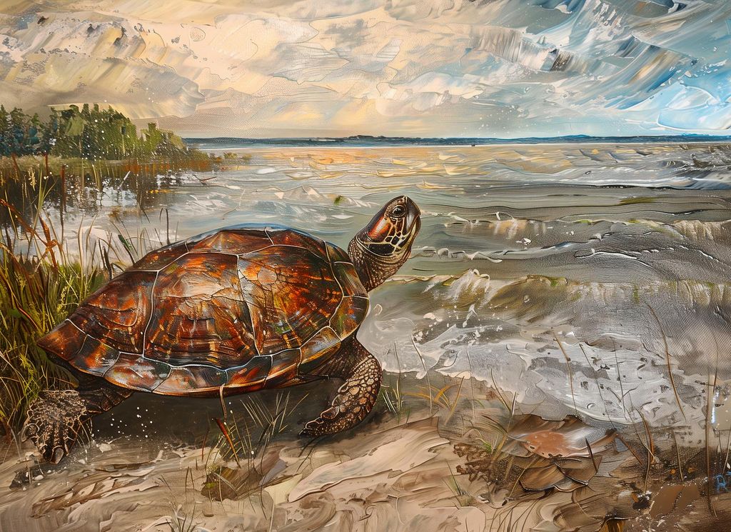 Plakat 55x40cm Küstenschildkröte