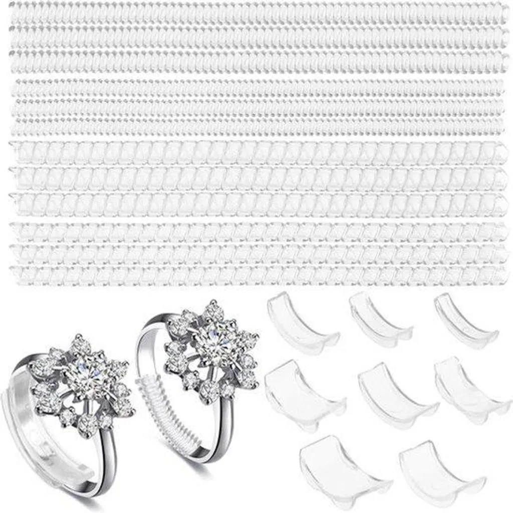 Kit 12 bagues d'ajustement en silicone invisible pour bagues trop larges