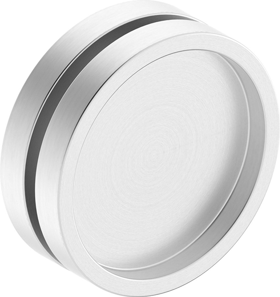 Massive Griffmuschel für Glasschiebetüren Aluminium Edelstahl Matt Gebürstet Möbelgriff Glastürgriff zum Schrauben Muschelgriff rund für Glas...