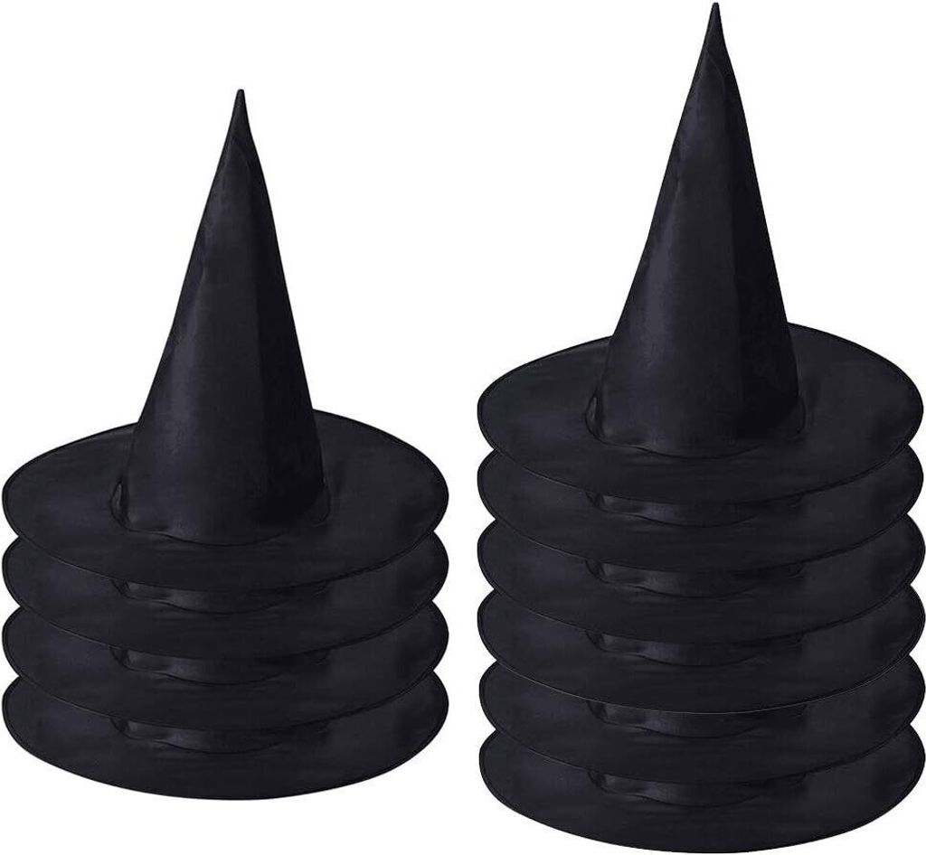 10er Pack Hexenhut Schwarz Halloween Party Hš¹te Kostš¹m Zubeh?r Kostš¹m
