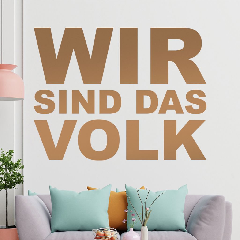 KIWISTAR Wir sind das Volk - Stimmen Gemeinschaft Parolen Politik Wandtattoo in 6 Größen - Wandaufkleber Wall Sticker - Dekoration, Küche, Wohnz...