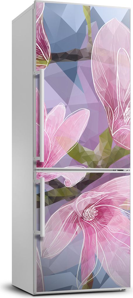 Tulup Kühlschrankdekoration - 70x190 cm - Aufkleber auf dem Kühlschrank - Magnolie