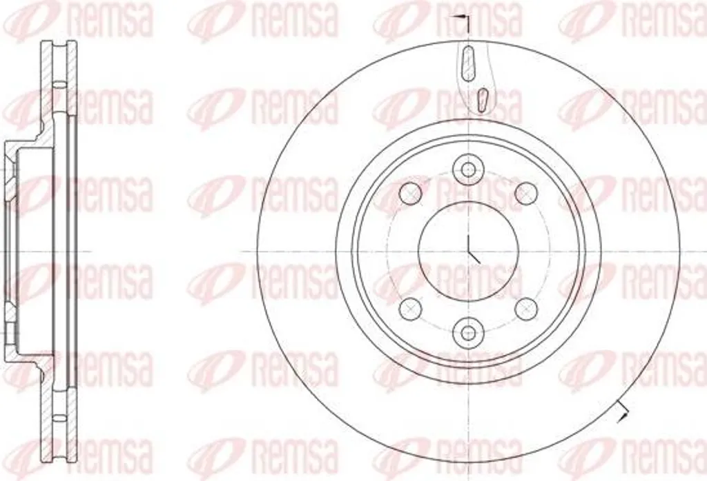 Disque de frein REMSA 61535.10 pour Clio et Logan - OE 402065054R