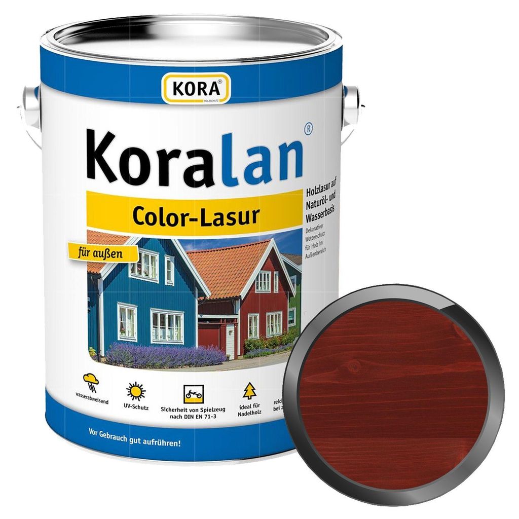 KORA Koralan Color-Lasur 2.5 Liter Schwedenrot