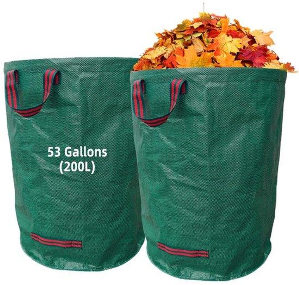 Grünabfallbeutel 200L, grüner Abfallbeutel, grüner Blattbeutel, grüner Abfallbeutel, wasserdicht, falten, wiederbenutzbar, Container für Abfal...