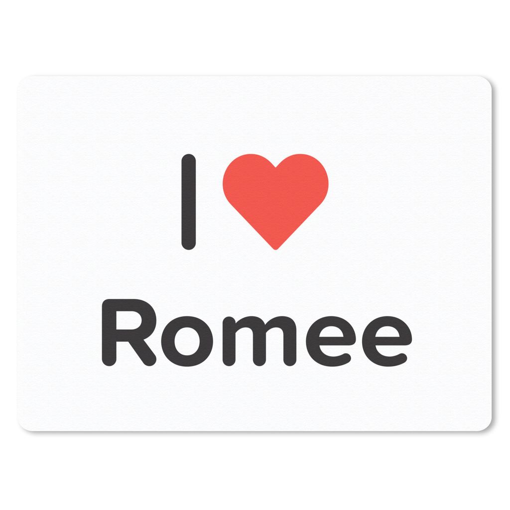 MuchoWow Mauspad Mousepad Ich liebe - Romee - Mädchen 40x30 cm - Mousepads - Maus Mat - Pad - Mausunterlage - Anti Rutsch