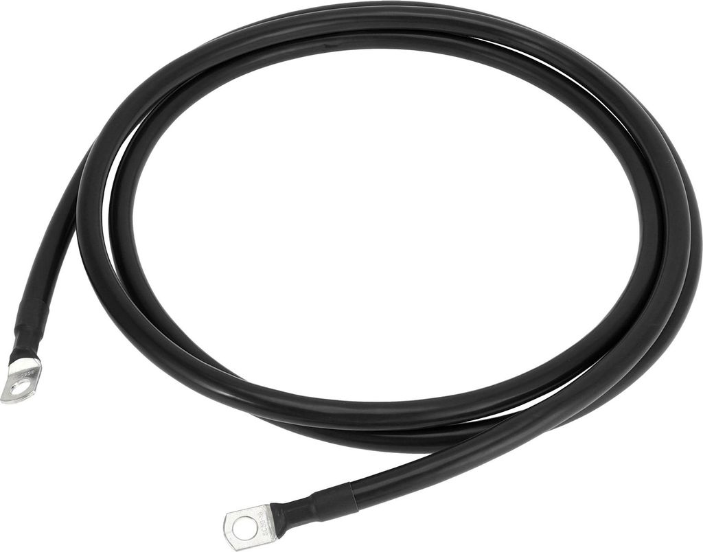 1 Stk. Batterie-Wechselrichterkabel Batteriekabel 3/8" Lug 1/0 AWG Gauge 9FT Schwarz Verzinntes Kupfer