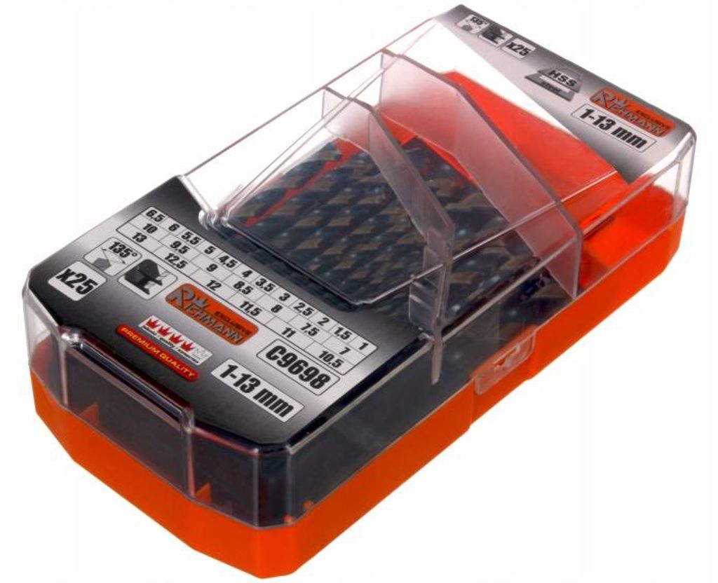 RICHMANN HSS Metallbohrer 25-teiliges Set 1-13 mm Produktbild 