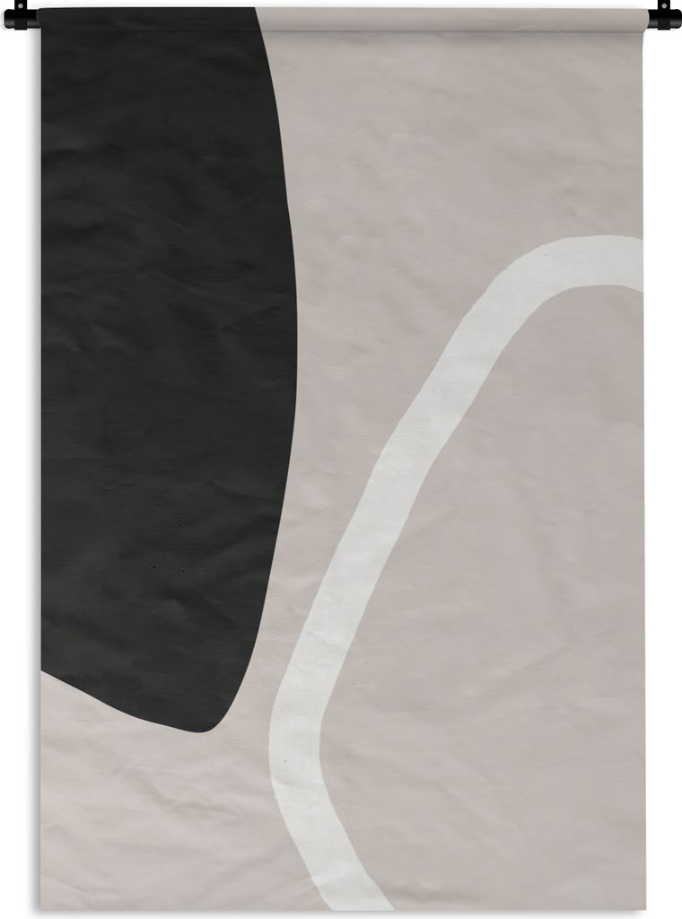 MuchoWow Wandteppich Wandbehang Pastell - Minimalismus - Formen 90x135 cm Tapisserie Dekoration Wandtuch - Baumwolle - Wandskulptur