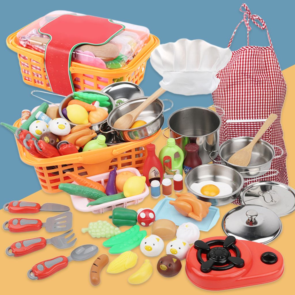 Kinder-Küchen-Set mit Töpfen und Pfannen Spielset aus Edelstahl 9438 