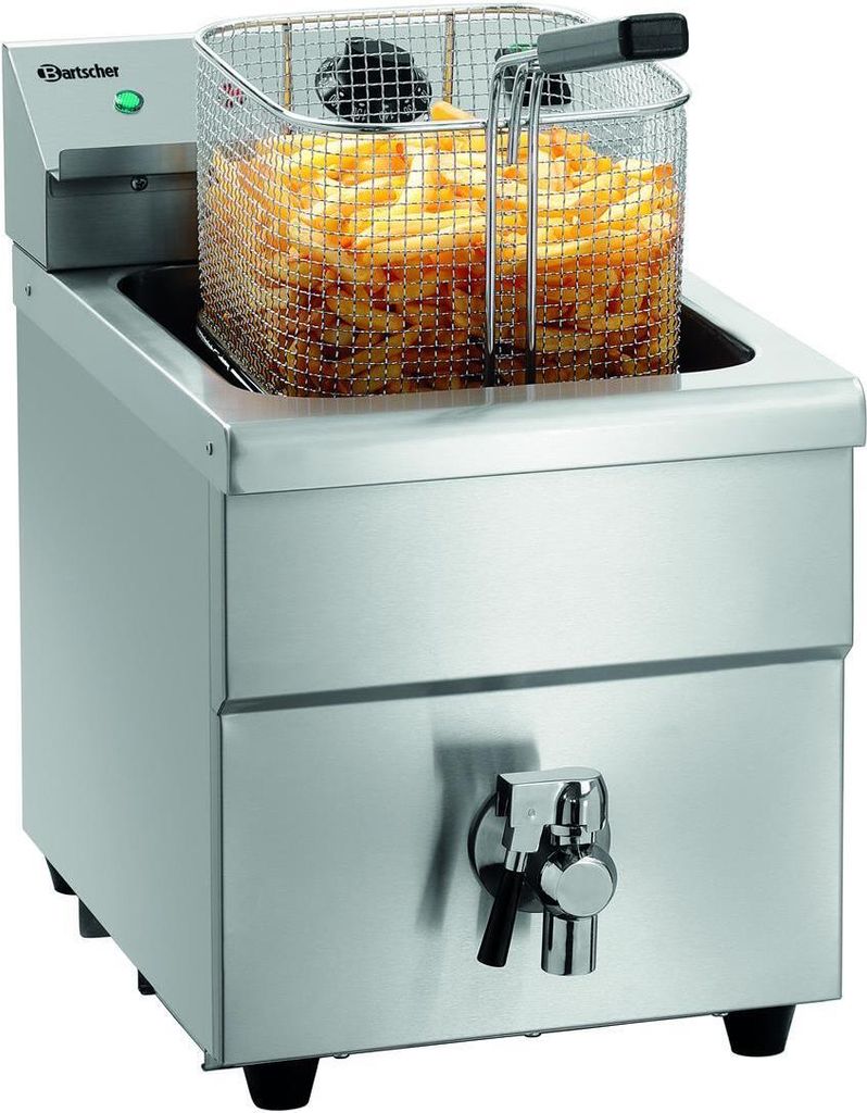 Indukčná fritéza Bartscher 8L Plus s kohútikom na Obrázok produktu 