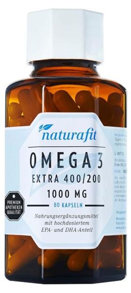 naturafit Omega 3 Extra 400/200 Kapseln, 80 St. Kapseln