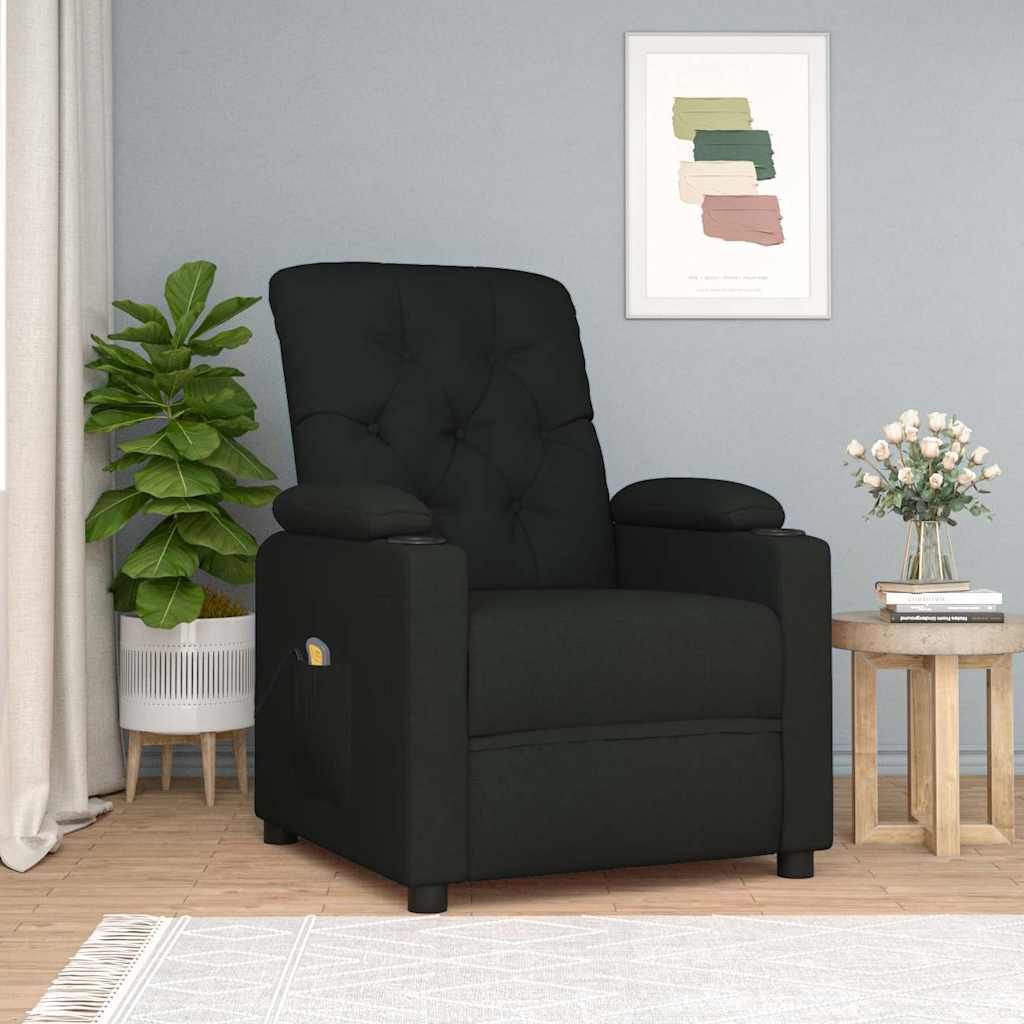 Möbel Massagesessel Schwarz Stoff - Massagesessel 339114