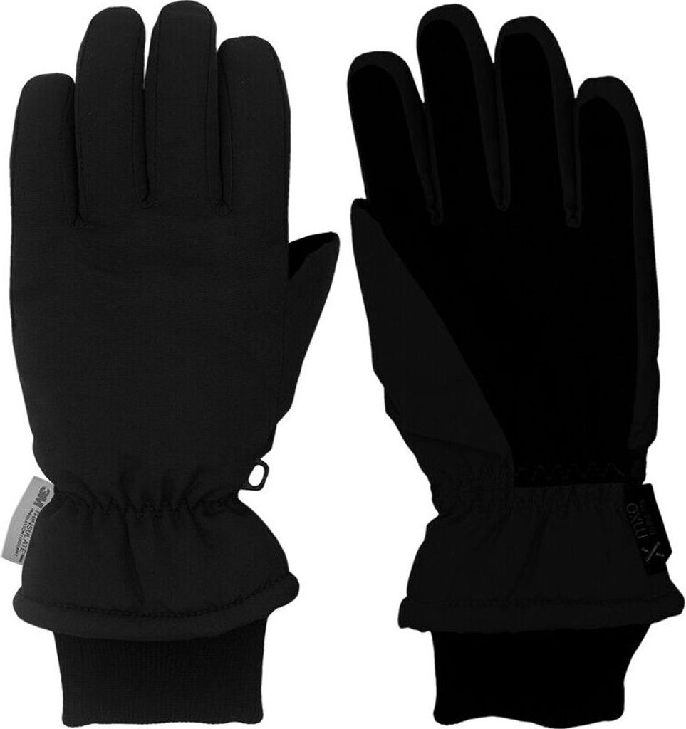 Maximo Kinder Thermo Schnee-Handschuhe, Größe:5, Präzise Farbe:Schwarz