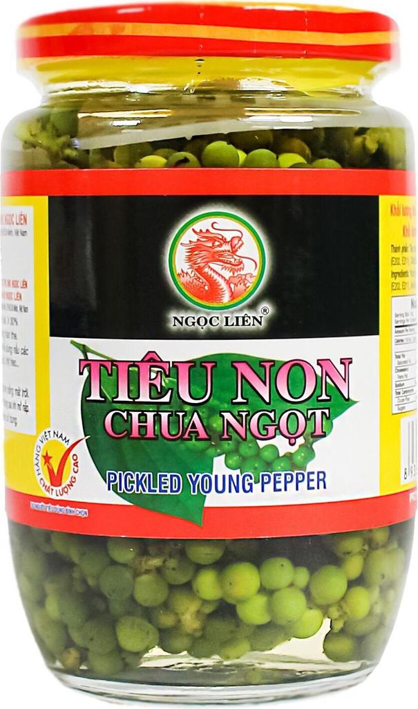 Ngoc Lien Grüner Pfeffer eingelegt  Chua Ngot 390g/125g ATG Produktbild 