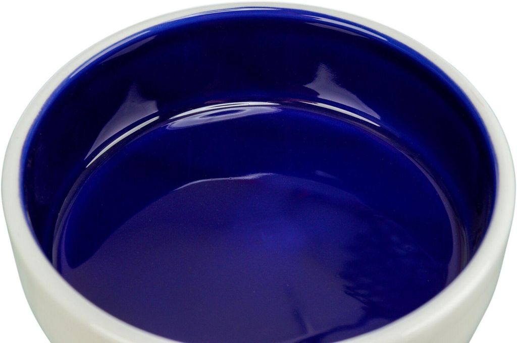 TRIXIE Napf, Keramik, 0,3 l / Ø 13 cm, creme / blau Produktbild 