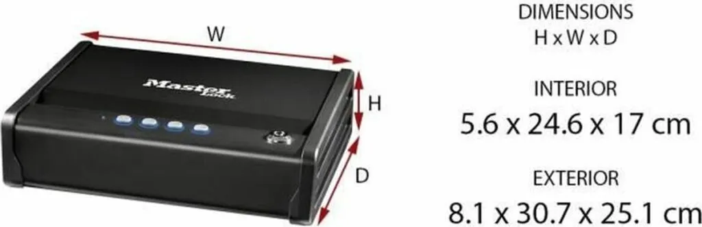 Coffre de sécurité MasterLock MLD08E autonome à code digital noir