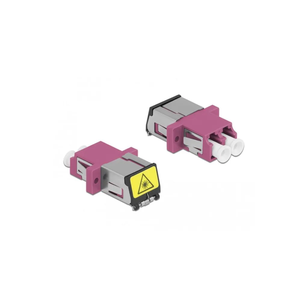 Coupleur LC Duplex OM4 Multimode Violet Delock Haute Qualité 10Gbps - 2