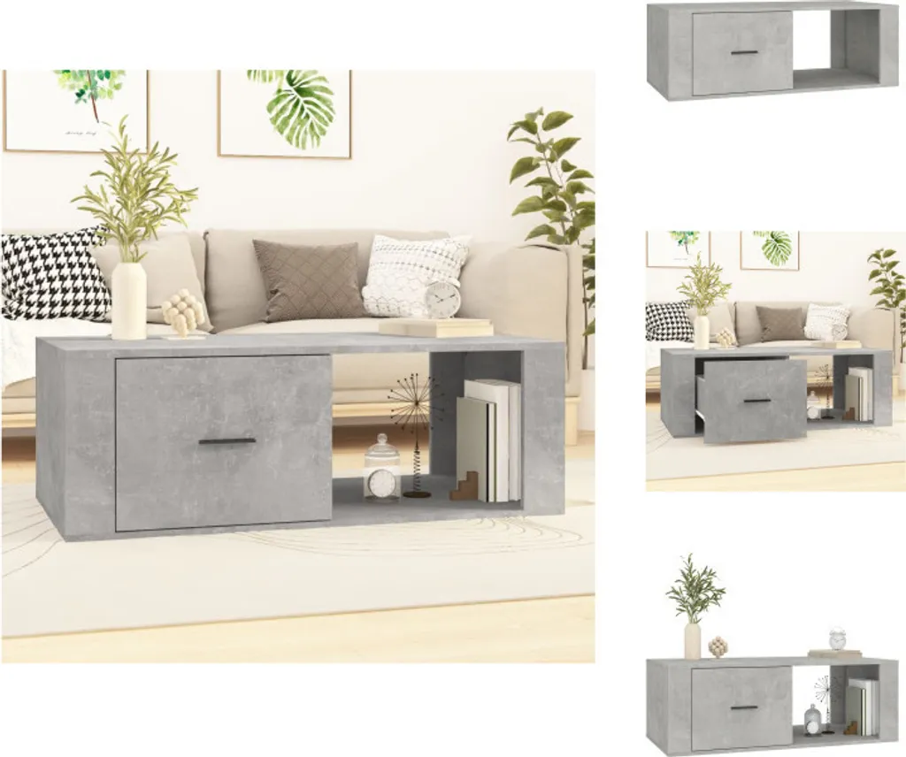 Analisi Tecnica Tavolino vidaXL Grigio Cemento 100x50,5x35 cm