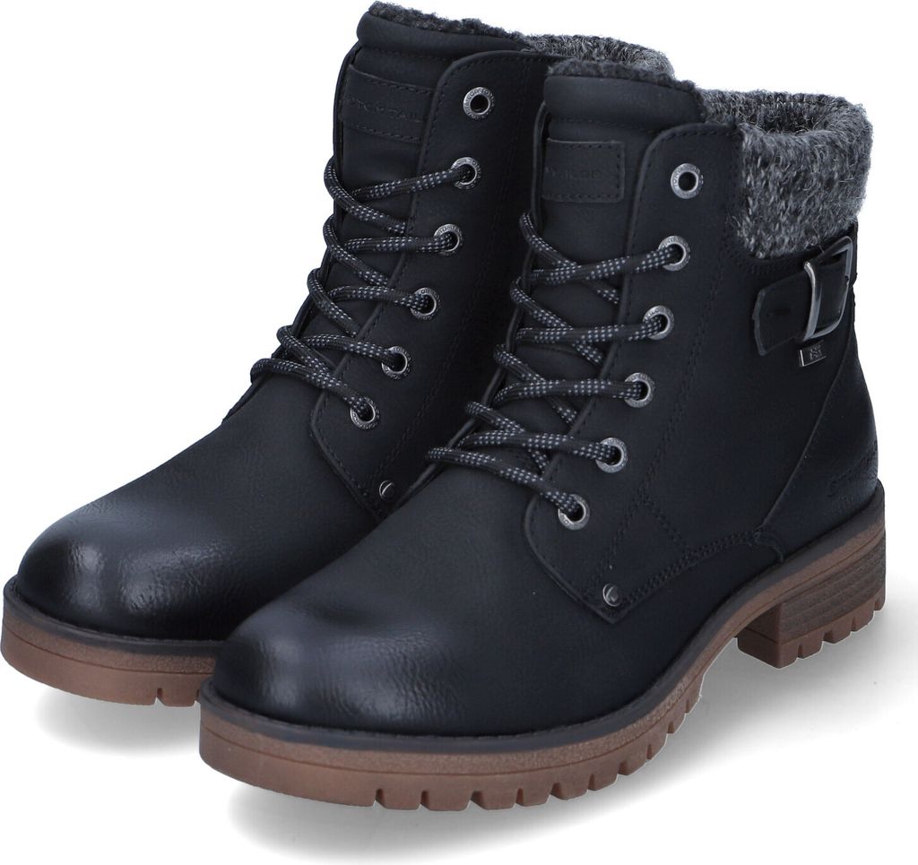 Tom Tailor Schnürstiefel Schwarz