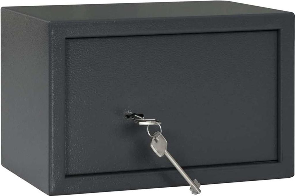 vidaXL Safe Box mit Schloss Dunkelgrau 31 x 20 x 20 cm Stahl