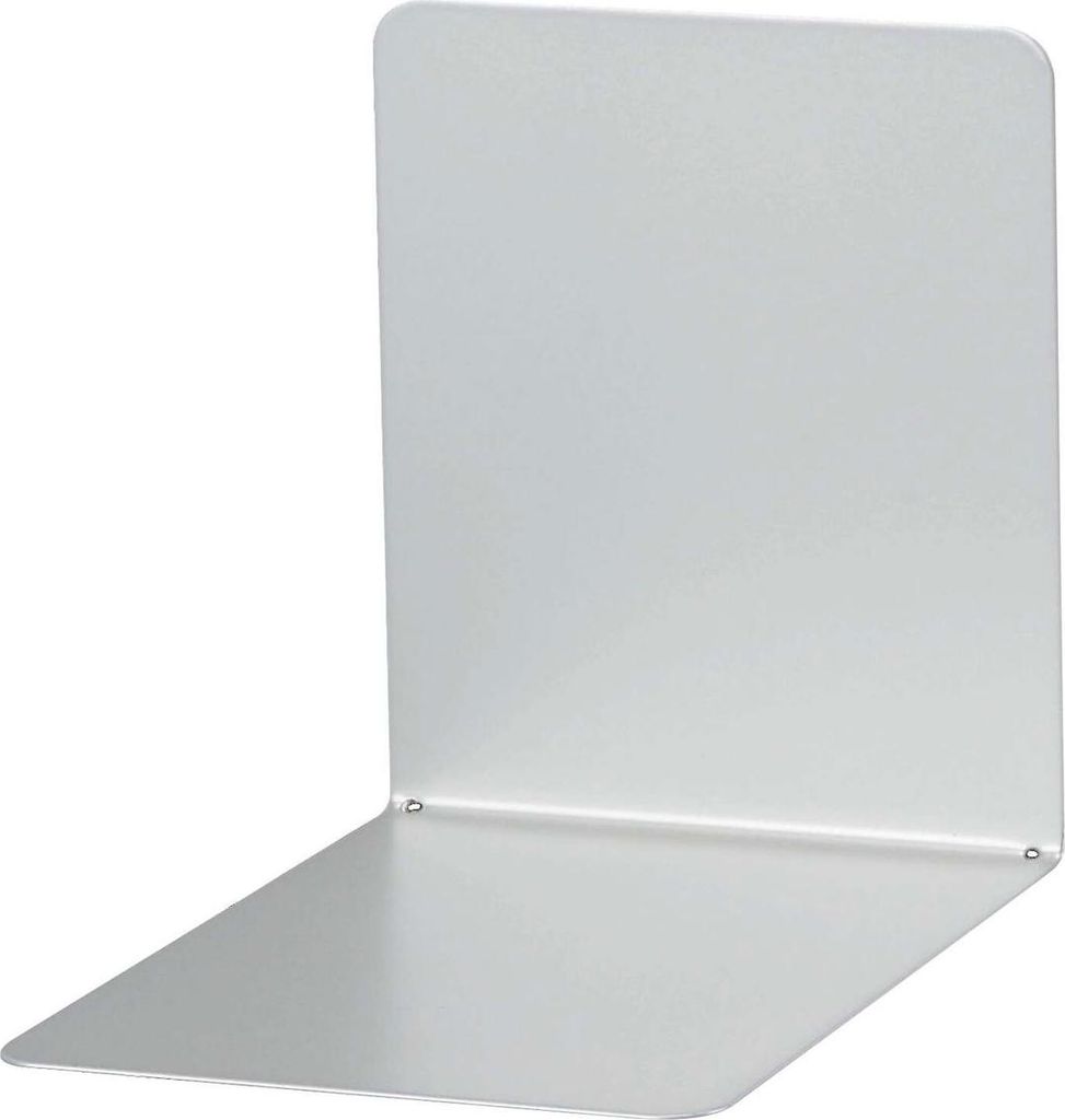 MAUL Buchstütze Stahl magnetisch kratzfest pulverbeschichtet glänzend magnethaftend 14 x 12 x 14 cm silber
