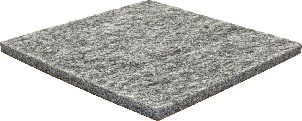 WAGNER Filz Pad - 100 x 100 x 6 mm, selbstklebend, grau, Produktbild 
