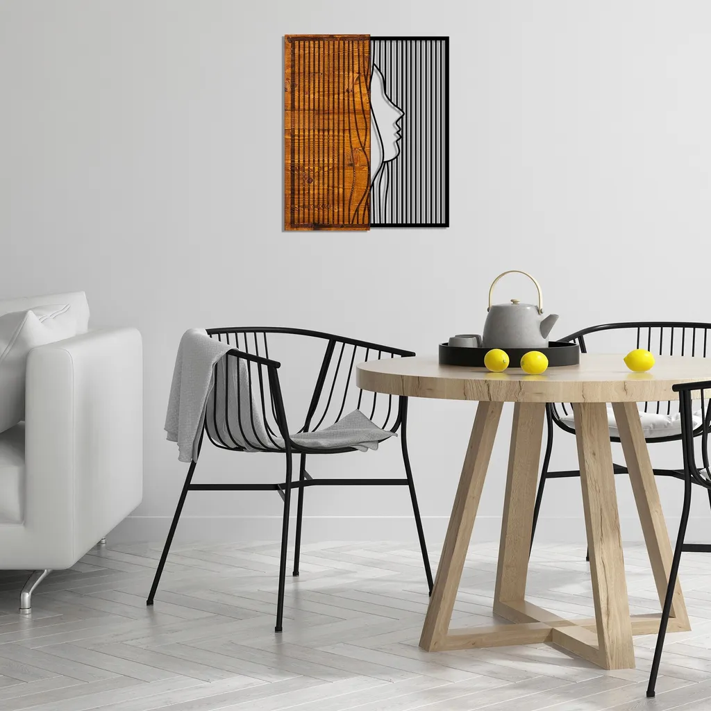 Decorazione Murale Legno Noce Wallity Esaret 48x58 cm Design Casa