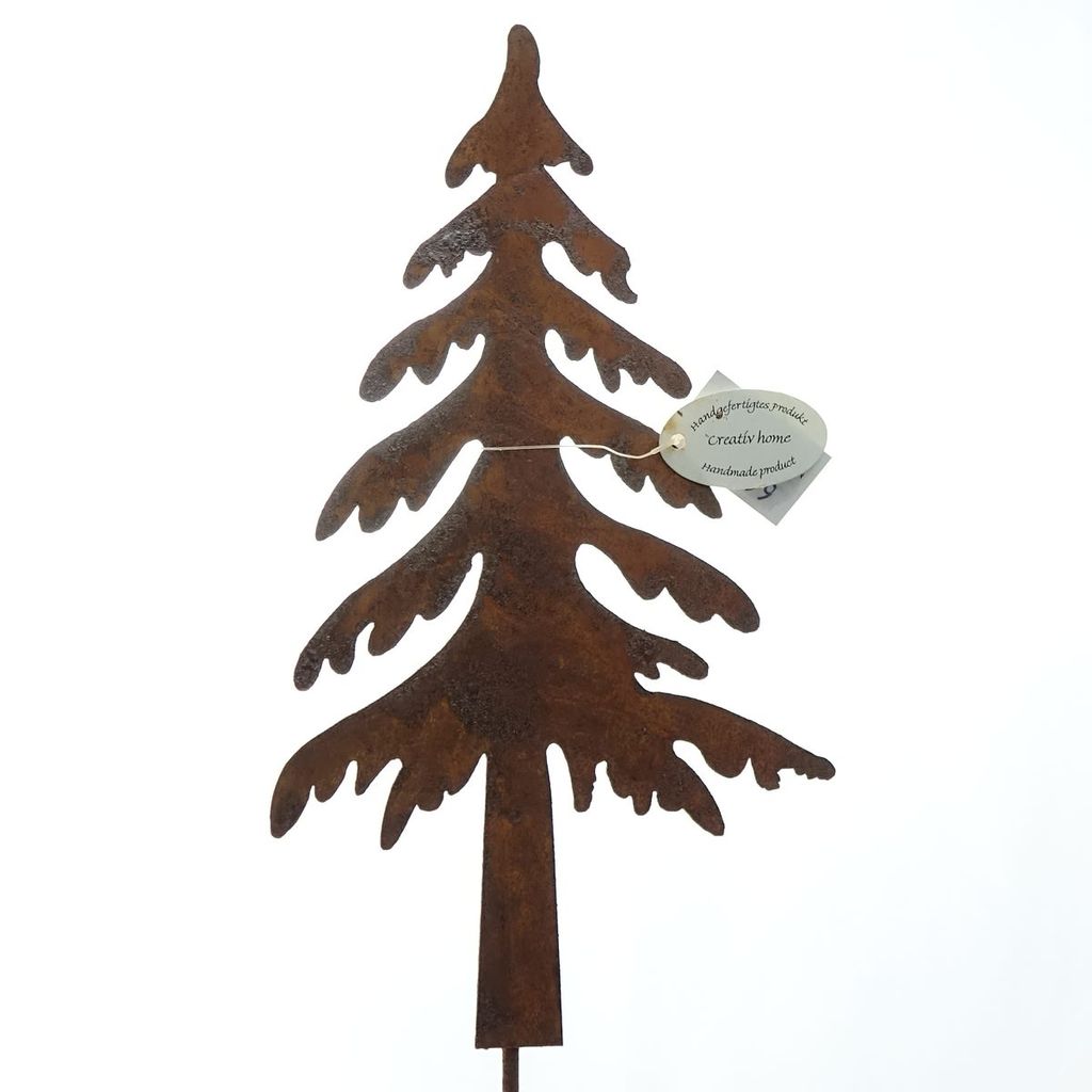 Weihnachtsdeko Rostiger Tannenbaum-Stecker 20 cm - Metall