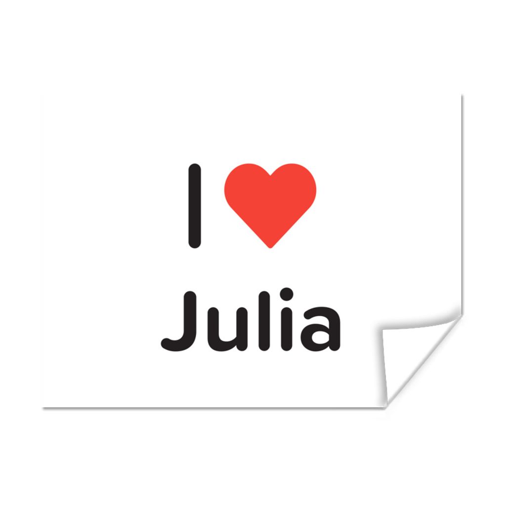 MuchoWow Poster Ich liebe - Julia - Mädchen 160x120 cm - Foto Plakat