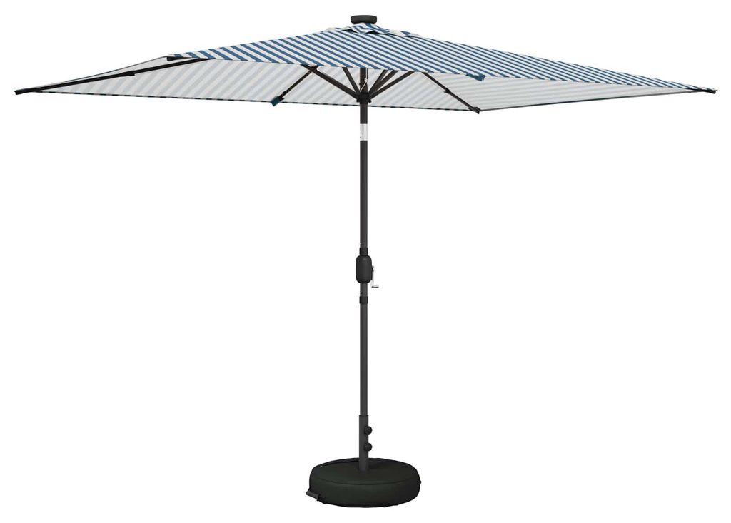 vidaXL Garten Sonnenschirm mit LED-Lichtern 200 x 300 cm Polyester