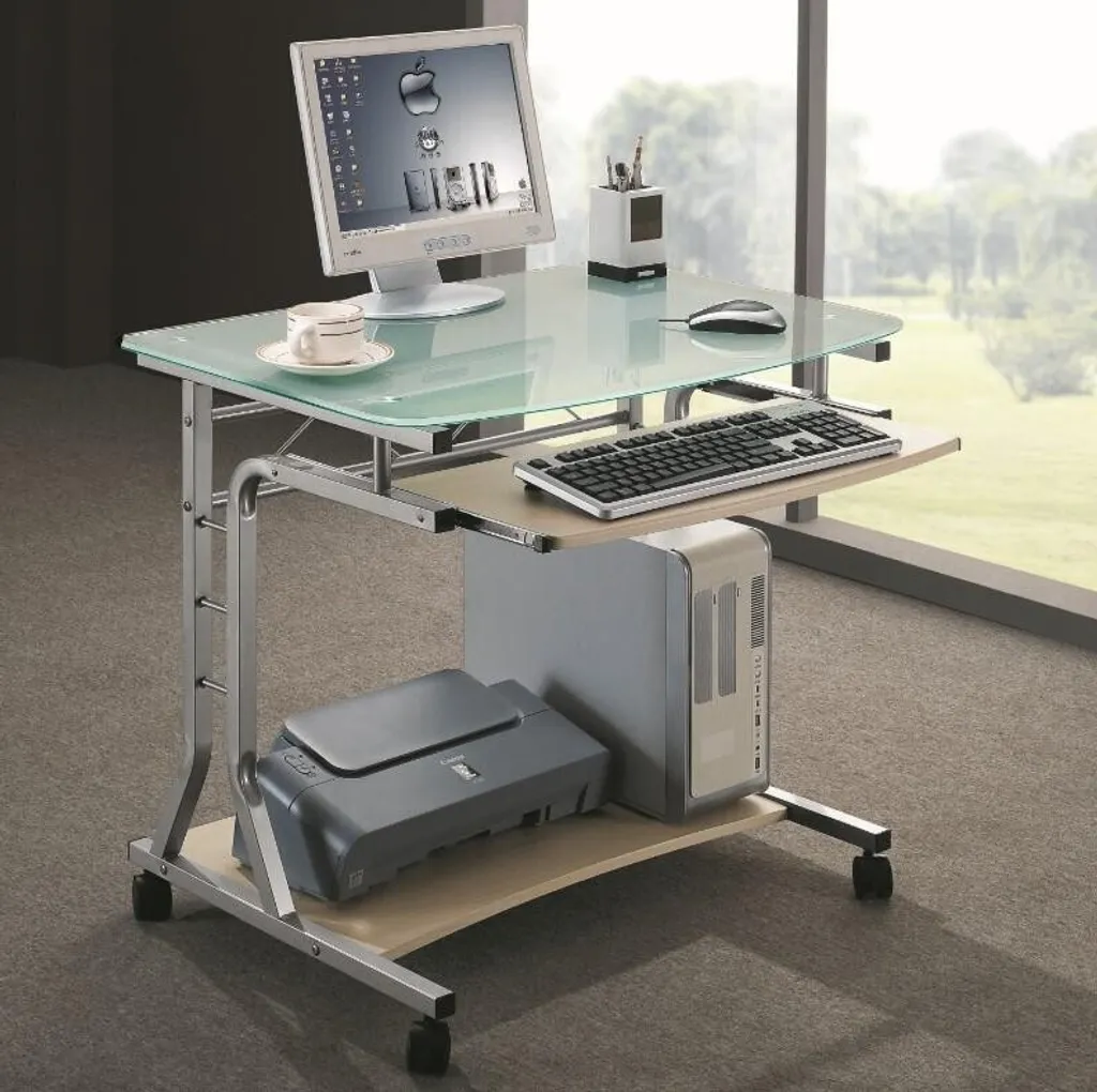 Techly ICA-TB 3791A Table d'ordinateur Mobile en Cerisier avec Tablette - 2