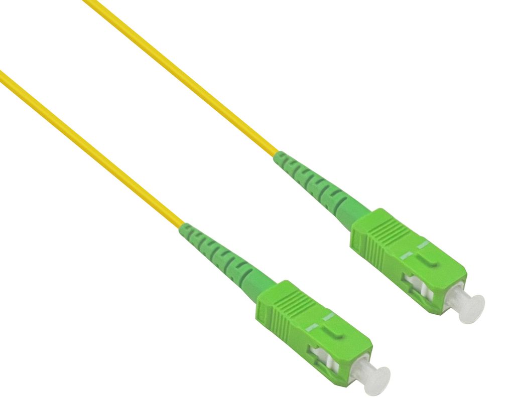 helos LWL Patchkabel OS2 Simplex 2,0mm SC/APC-SC-APC 9/125μm gelb 2m LSZH