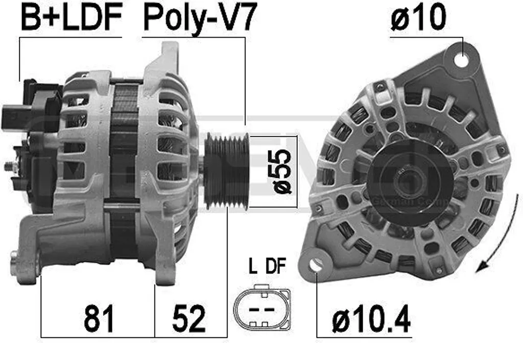 Alternateur ERA 209478A pour Ducato - Remplacement OE 504385134 Fiable