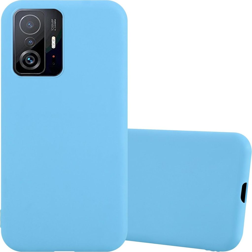 Cadorabo Hülle für Xiaomi 11T / 11T PRO Schutzhülle in Blau Handyhülle TPU Silikon Etui Case Cover