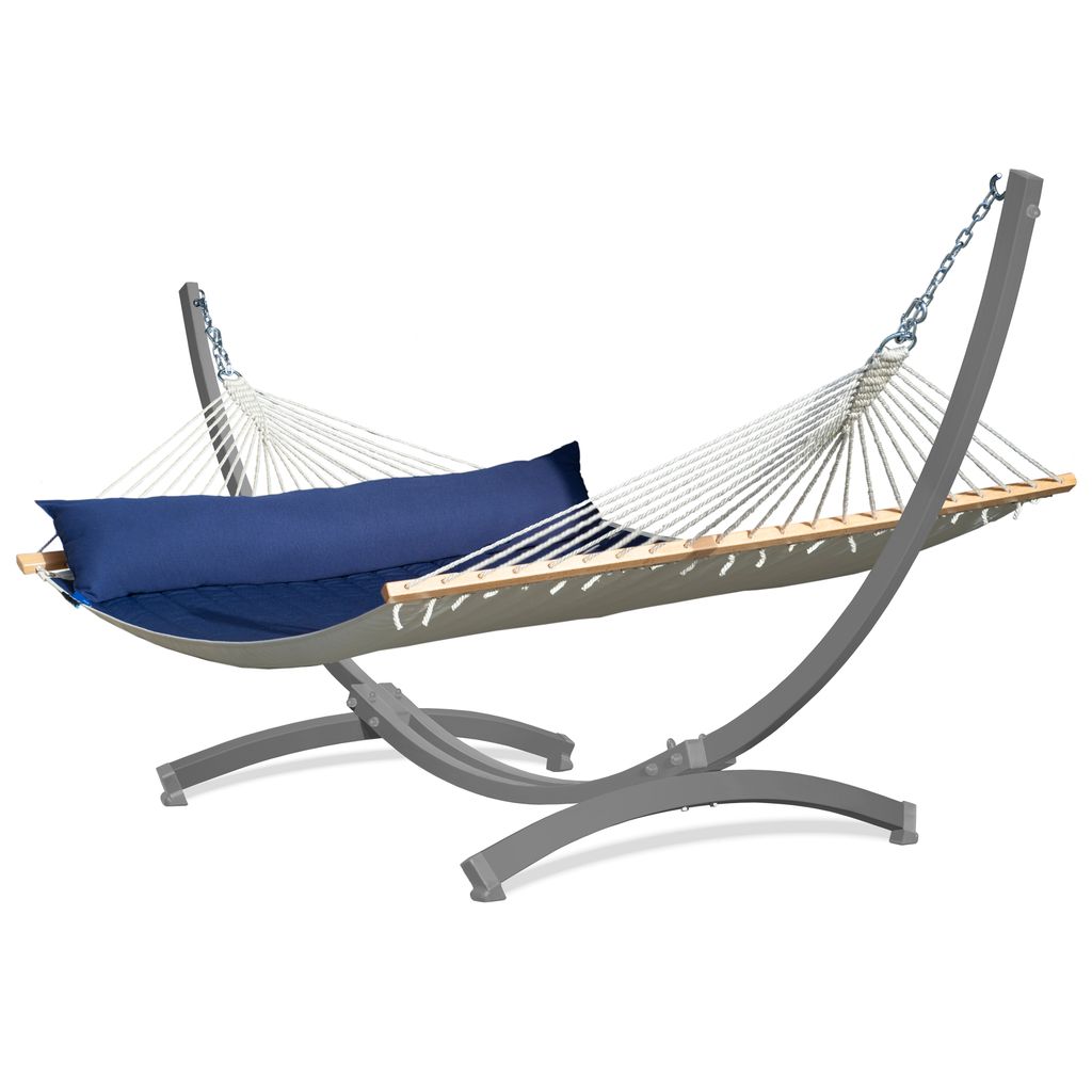 Potenza Outdoor Hängematte mit Tytan Gestell für 2 Personen I Panama - Stabhängematte XXL 210x140, 200kg I Grau Hängemattengestell 350kg Wette...