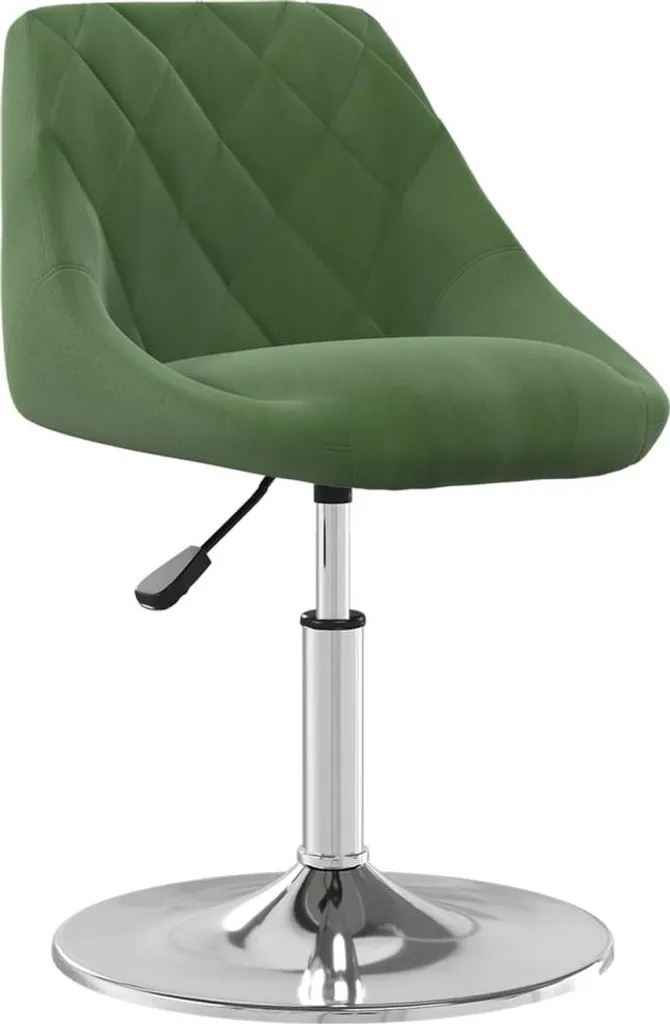 Chaise Pivotante en Velours Vert Foncé et Pieds Noirs pour Salon - x4