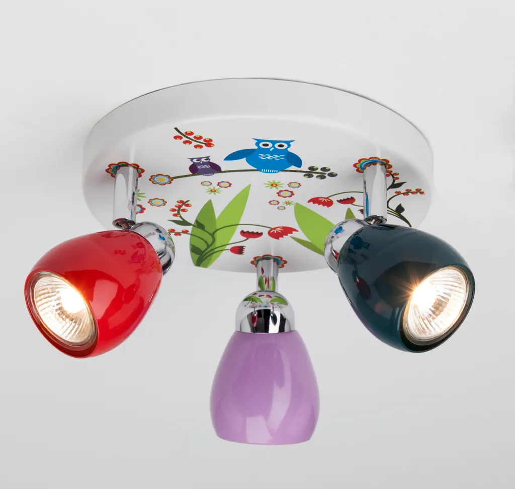 Plafonnier Enfant Birds avec 3 Spots Orientables en Métal Multicolore - 5