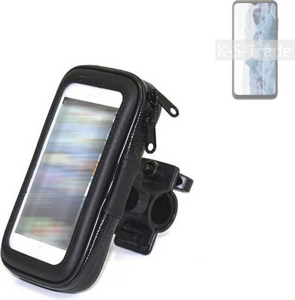K-S-Trade Fahrrad-Halterung kompatibel mit Nokia G60 5G Handy-Halterung Halter Lenkstange Fahrradhalterung Motorrad Bike Mount Wasserabweisend