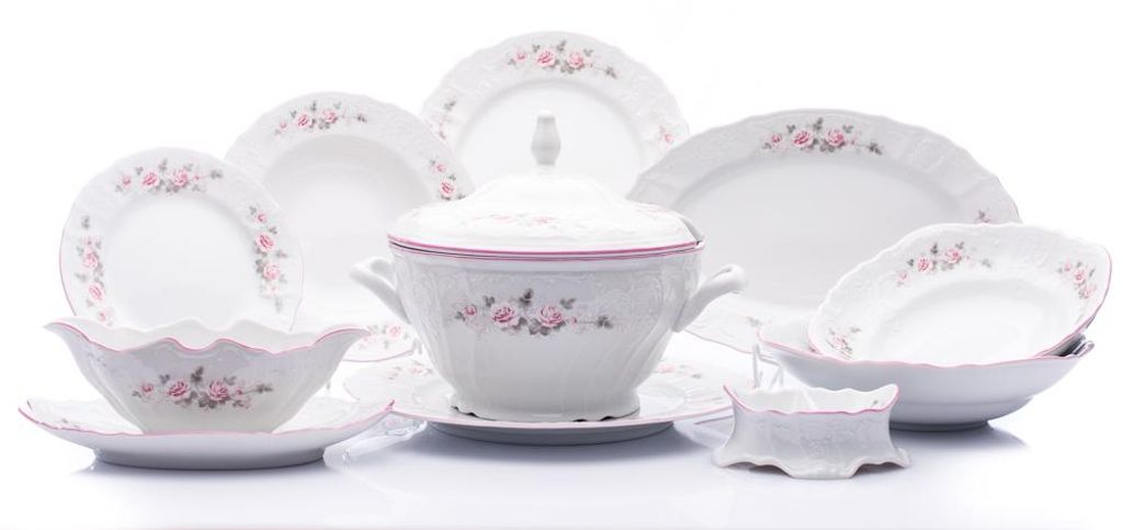 Thun 1794 Bernadotte, Esszimmergarnitur, rosa, rosa Linie, Produktbild 