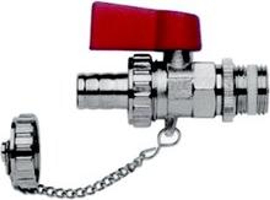 Ablaufkugelhahn Mit Schlauchende Mit Stopfen 1/2'' Eg Outer' - H/Zw-62-015