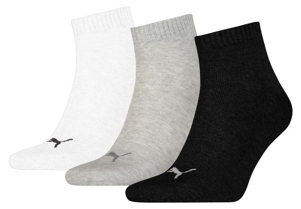 Halbhohe Socken aus weicher Baumwolle – Grau Weiß Schwarz – Produktbild 