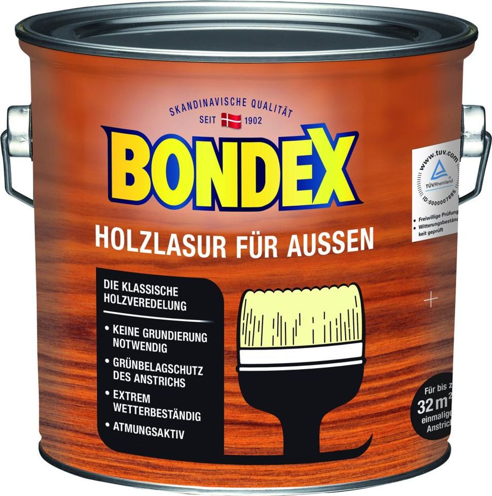 Bondex Holzlasur für Außen Nussbaum 2,5L Produktbild 