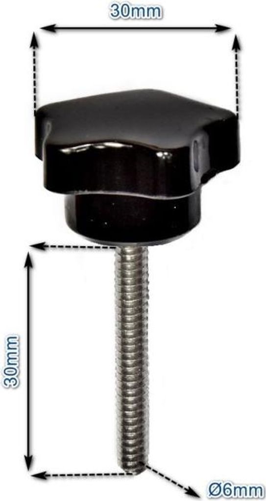 Sternschraube M6 x 30 mm